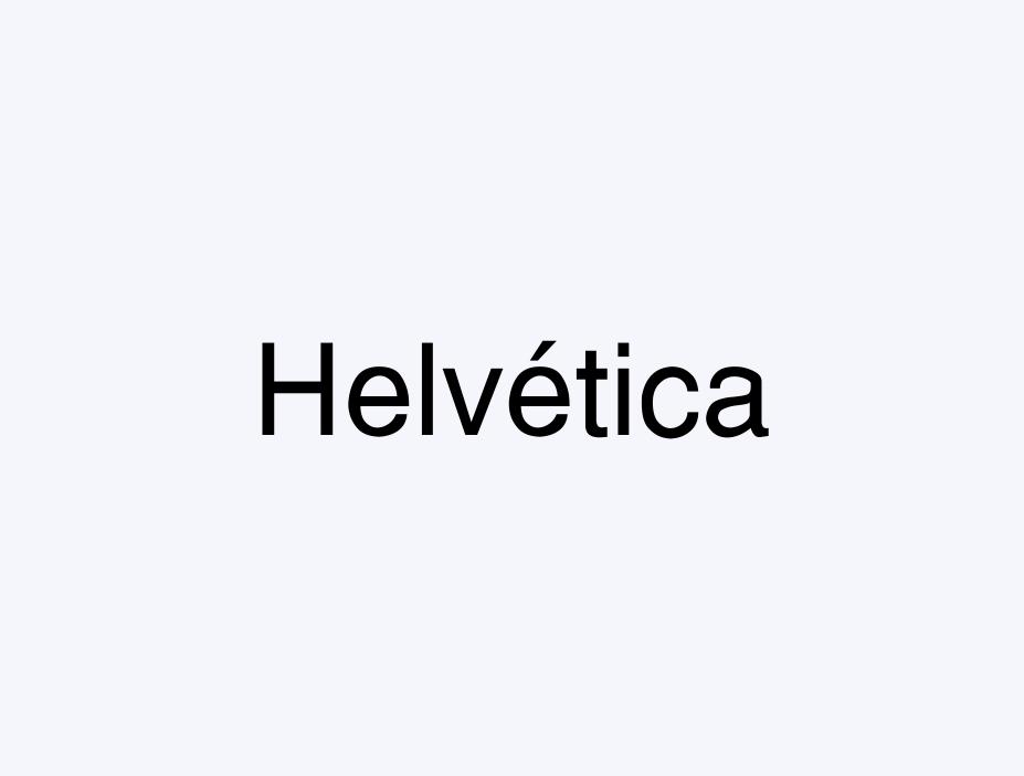 tipografía Helvética